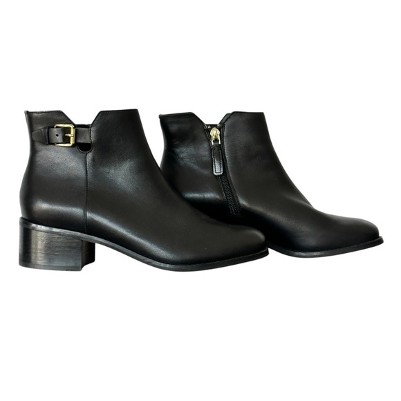 Cole Haan Haidyn‎ Block Heel Buttery Leather Ankle Booties in Black Size 7 - Picture 4 of 7